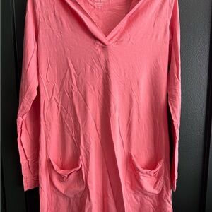 Pink Long Sleeve Tunic with Pockets